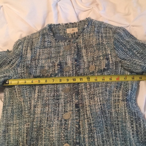 Chanon Collection beautiful blue tweed jacket - Picture 9 of 12